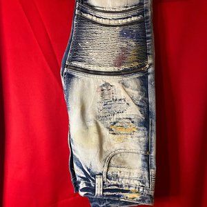 Smoke Rise Painted Distressed Jeans